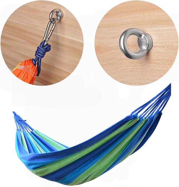 Hammock Hanging Kit, Hammock Chair Hook Eye Hooks Heavy Duty Hooks Stainless Steel Hammock Hook Carabiner Set Swing Hardware for Hanging Yoga Hammock Swing Chair Indoor Outdoor