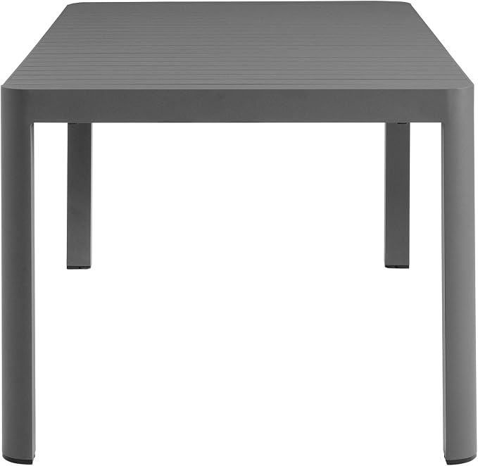 Modway Tahoe Extendable Outdoor Patio Dining Table for 6-8 People in Gray