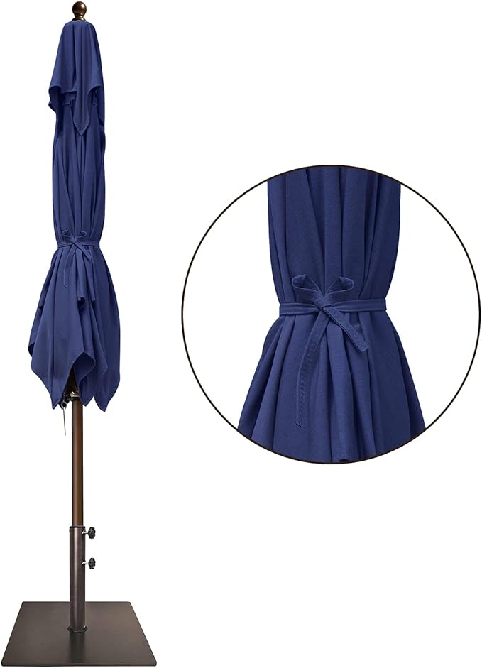 EliteShade USA 10-Year-Non-Fading 6x6Ft Square Market Patio Umbrella, UPF 50+ UV Protection Performance Sun Umbrella, Heavy Duty Commercial Grade Outdoor Table Umbrella with Crank, Windproof Vented Top for Garden, Pool, Deck and Outdoor Playsets, Navy ...