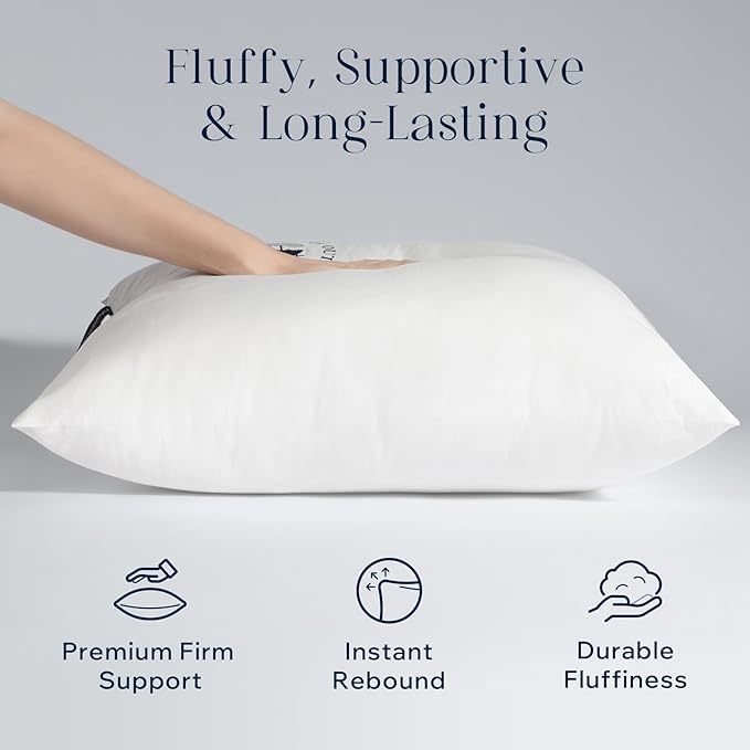 Phantoscope 18x18 Outdoor Pillow Inserts 4 Pack Outdoor Pillows Waterproof | Water Resistant Outdoor Pillows for Patio Porch Furniture Indoor Decorative Throw Pillows Fillers Couch Sham Cushion Stuffer