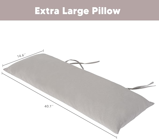 SUNCREAT Double Outdoor Hammock, Polyester Rope Hammock and Detachable Large Pillow, 450 lbs Capacity