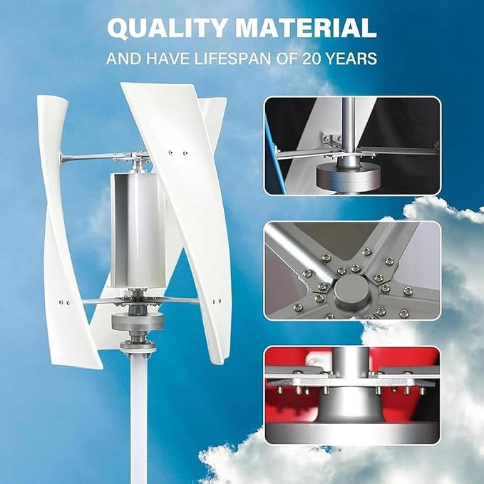 9000W Garden Wind Turbine Kit, Three-Phase AC Generator with MPPT Controller for Efficient Energy Production, Eco-Friendly Outdoor Power Solution