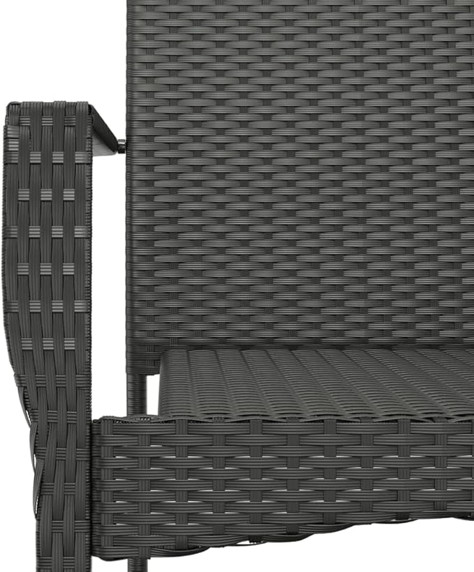 Patio Chairs with Cushions 4 pcs Poly Rattan Black, Outdoor Patio Sectional, Outdoor Sofa Set, Furniture Conversation Sets, Outdoor Porch Furniture for Balcony, Yard