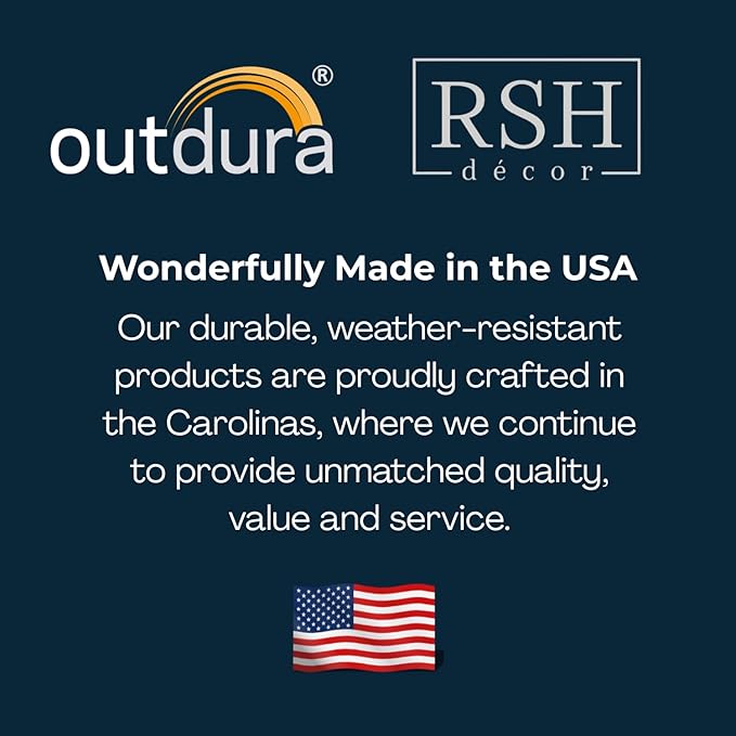 RSH DECOR: Outdura Tufted Wicker U-Shape Cushions Set of 2 | 19” x 19” | Outdoor Seat Cushions for Patio Furniture| Crafted with Outdura Performance Fabric | Made in USA (Clover Green)