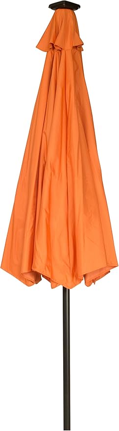 Trademark Innovations Deluxe Solar Powered LED Lighted Patio Umbrella - 9'