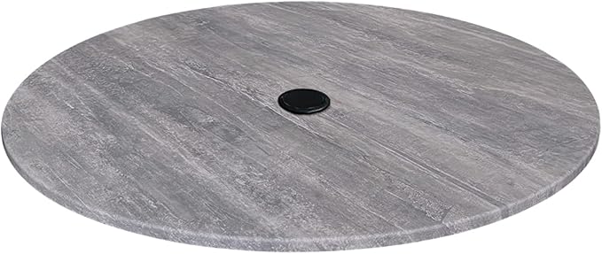 Holland Bar Stool 36" Diameter Greystone, Indoor/Outdoor All-Season EuroSlim Table Top with Umbrella Hole