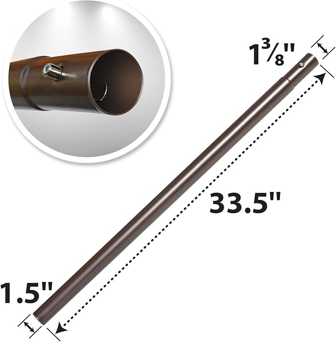 YardGrow Replacement Umbrella Lower Pole for Patio Umbrella, with Bullet Buckle, with bullet buckle