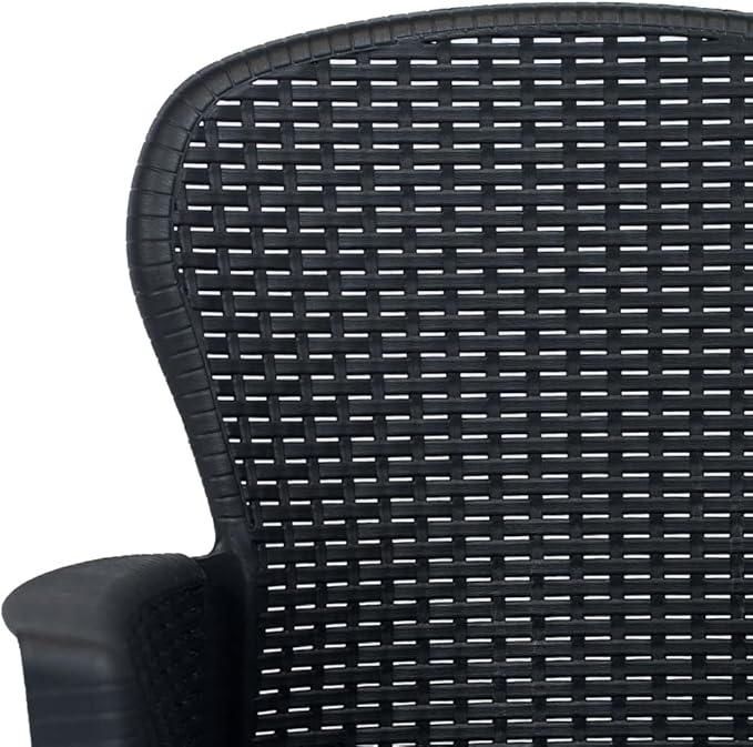 Bistro Set,Patio Lounge Set,Outdoor Patio Furniture,Outdoor Chat Conversation Set,Garden Furniture Sets,for Patio,Backyard,Garden,Outdoor,7 Piece Plastic Anthracite Rattan Look