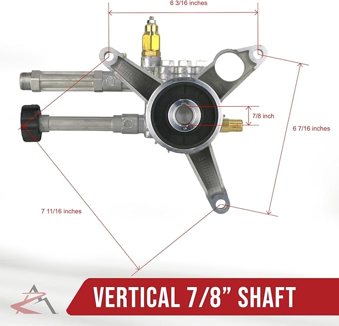 The ROP Shop 2600 psi, 7/8" Shaft, Right-Handed, Pressure Washer Pump & Deluxe Spray Kit