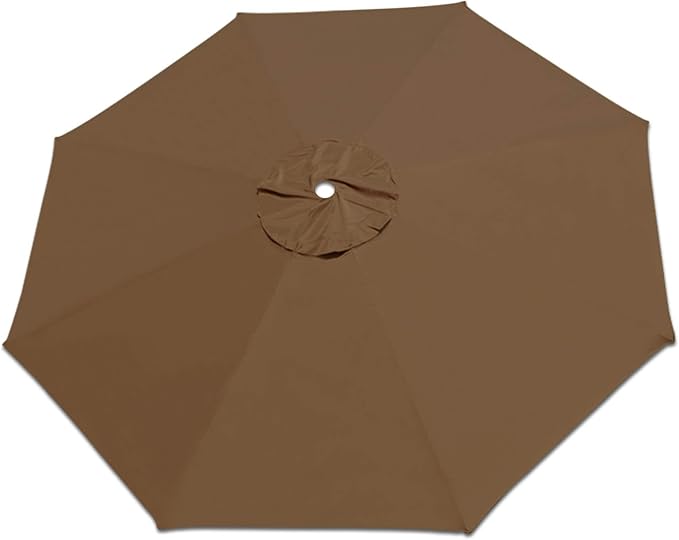 Replacement Patio Umbrella Canopy Cover for 13ft 8 Ribs Umbrella Taupe (CANOPY ONLY)-BROWN
