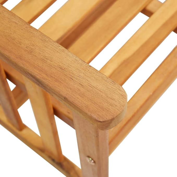 Patio Chairs with Tea Table 62.6"x24"x36.2" Solid Acacia Wood, Bistro Set Porch Furniture Set Front Porch Furniture Patio Conversation Set for Garden Piazza Exhibition Poolside