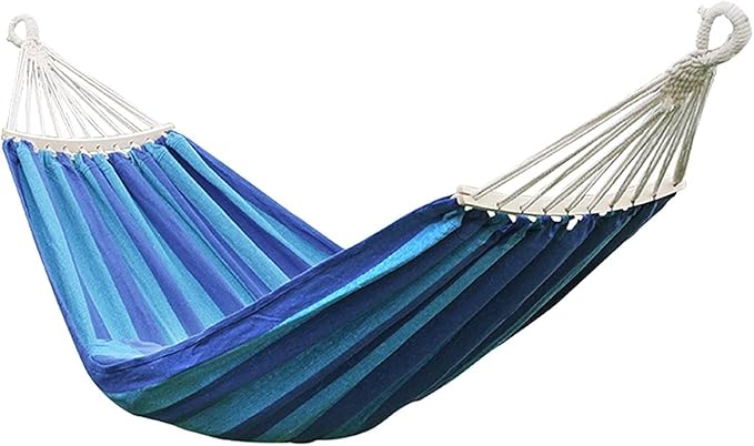 Camping Hammock Bed Thick Canvas Hammock Swing with Carrying Bag for Summer Camping Travelling Hiking Picnic Load Capacity Up to 150 Kg Hammock Swing (Color : C, Size : 200 * 100cm)
