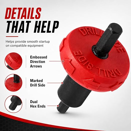 Electric Engine Drill Bit Adapter, Jump Starter Tool Replacement for Craftsman Speed Start Bit, Fits for Troy Bilt B&S Lawn Mower, Snow Blowers, No Manual Pull to Start