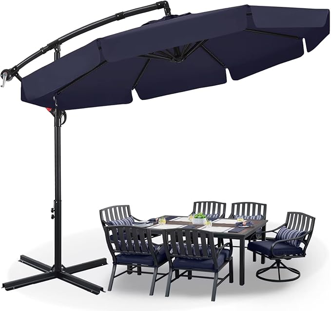 ABCCANOPY Premium Cantilever Patio Umbrellas 9FT (Tibetan Blue)