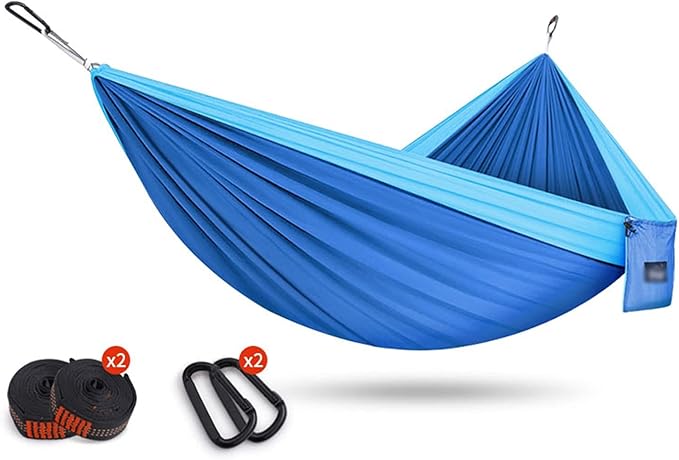 Camping Hammock, Camping Hammock Double & Single 260×140cm Portable Hammocks Lightweight Nylon Parachute Hammocks for Backpacking, Travel, Beach, Backyard, Patio, Hiking(#13)