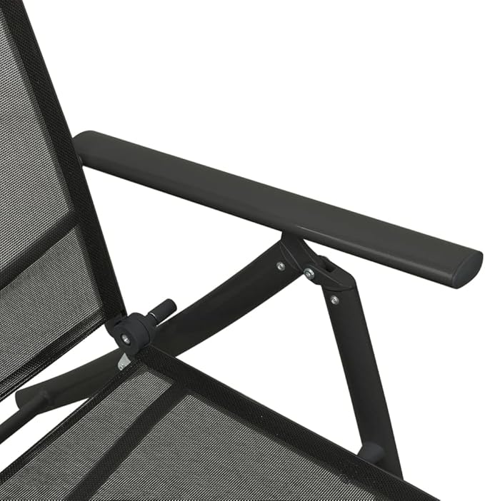 Patio Lounge Set,Patio Furniture Sets,Patio Conversation Sets,Outdoor Furniture Sets,for Garden,Backyard,Outdoor,3 Piece Textilene and Aluminum Black