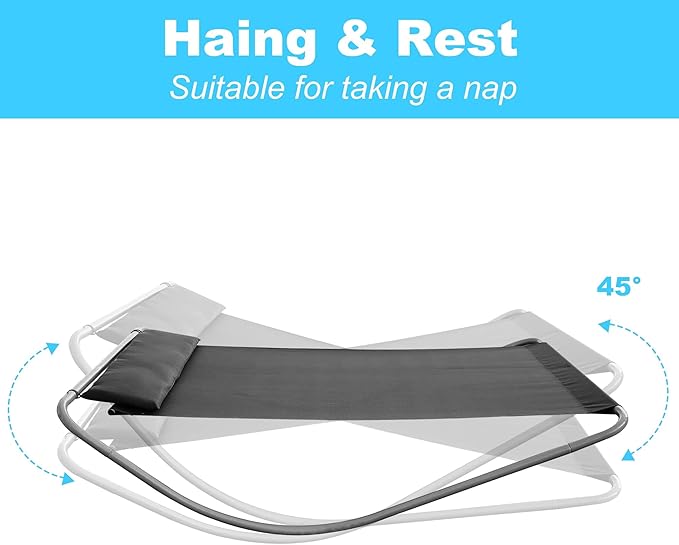 Rocking Sun Lounger for Extra Wide Single, Swimming Pool Bed, Chaise Lounge cot - Lightweight,Portable, Waterproof for Beach Camping Pool Backyard Garden (38")
