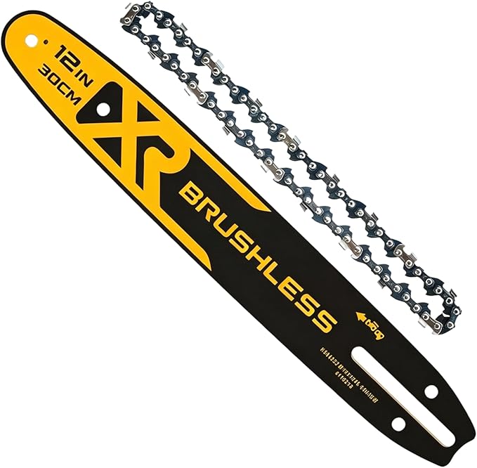 12-Inch DWZCSB12 Chainsaw Guide Bar and DWO1DT612 Saw Chains, Durable Guide Bar Compatible with DEWALT Chainsaw DCCS620, DCCS620B, DCCS620P1