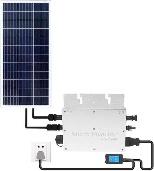 DNYSYSJ 800w Pure Sine Wave Power Inverter, 22-50v Dc to 120v/230v Ac Solar Inverter with Mppt & LCD Display, Sine Wave Inverter for Home, Vehicle, Off-Grid Solar System