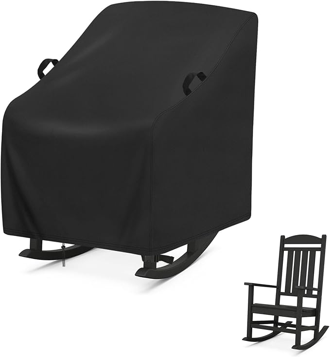 Outdoor Rocking Chair Cover,Waterproof Covers for Patio Papasan Chairs,Heavy Duty-Cover for Indoor Outdoor Egg Rocking-Chair,for Comfy Recliner(1-Pc,27x34x45in)