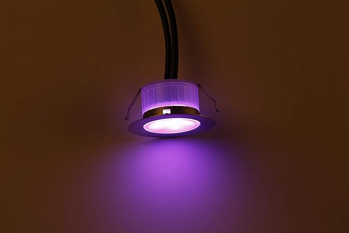FVTLED LED Deck Lighting, 1pcs Φ1.22 Low Voltage LED Step Light Waterproof Decor Recessed Lamps Color Changing Light