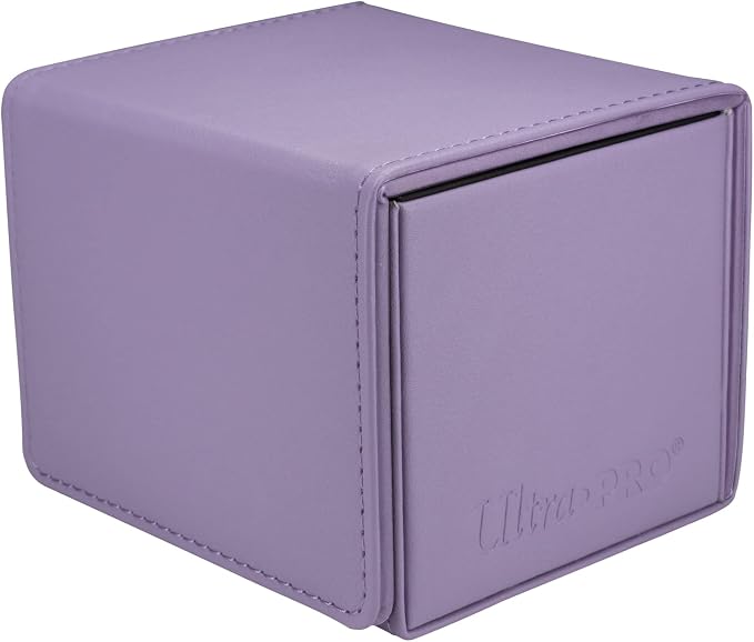 Ultra Pro - Vivid Alcove Edge Deck Box (Purple) - Stores & Protects Up To 100 Standard Size Collectible, Baseball, Gaming, Sports or Any Standard Size Cards In Your Collection