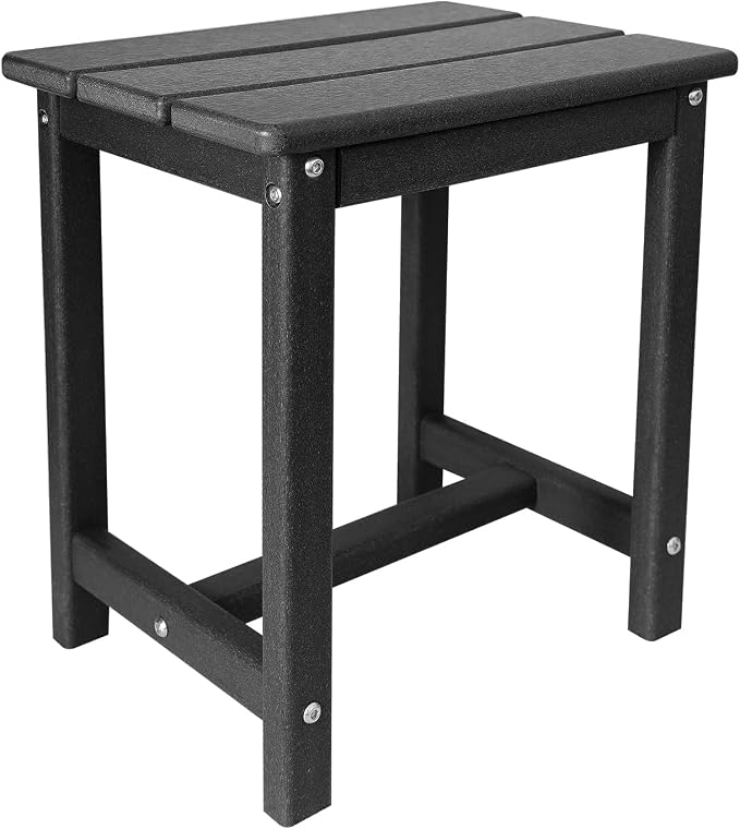 GARDENSTAR Adirondack Square Side Table,one-Tier Outdoor end Table, Patio Side Table for Pool,Porch,Backyard,Relaxing Companion
