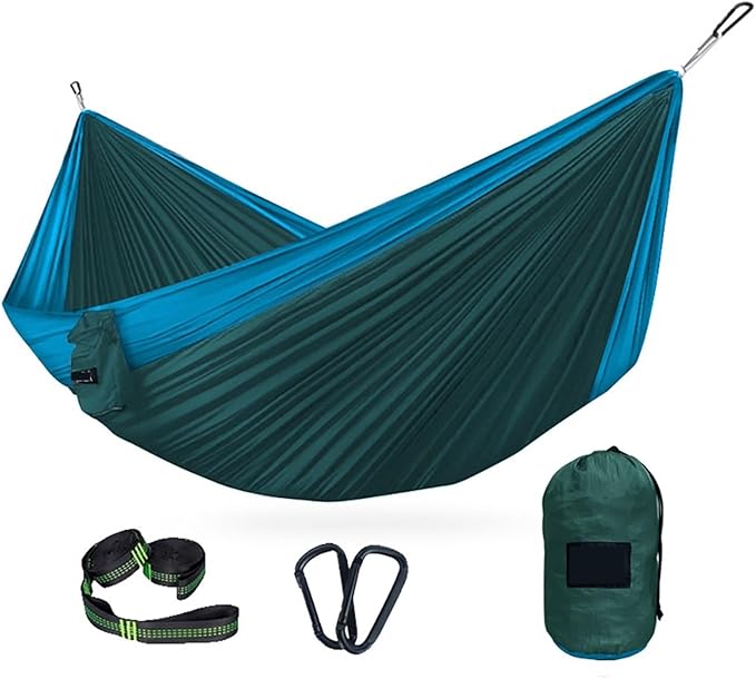 300x200cm Portable Camping Tourist Parachute Cloth Hammocks Outdoor Garden Travel Sleeping Hanging Hammock Swing Nature Hike(Style 8)