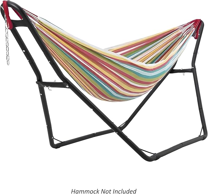 Universal Heavy-Duty Steel Hammock Stand, 110 * 35 * 45in for 2 People, Portable Design,for 9.5 to 14 ft Hammocks,Ideal for Outdoor Balconies, porches, patios, Decks and backyards.