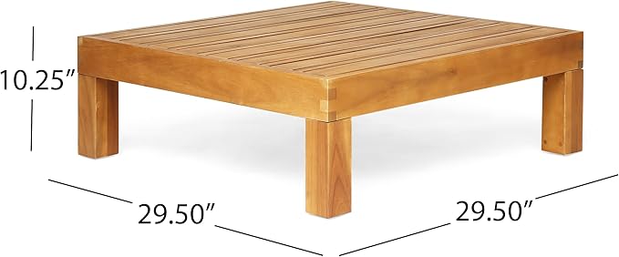 Christopher Knight Home 316576 Oana Patio Conversation Sets, Teak + Red