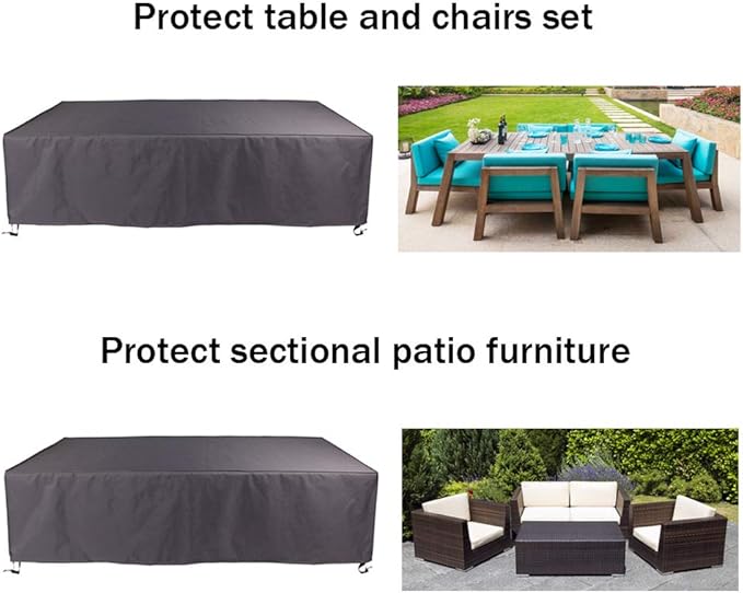 128 Inches Patio Furniture Cover Waterproof Outdoor Furniture Set Cover