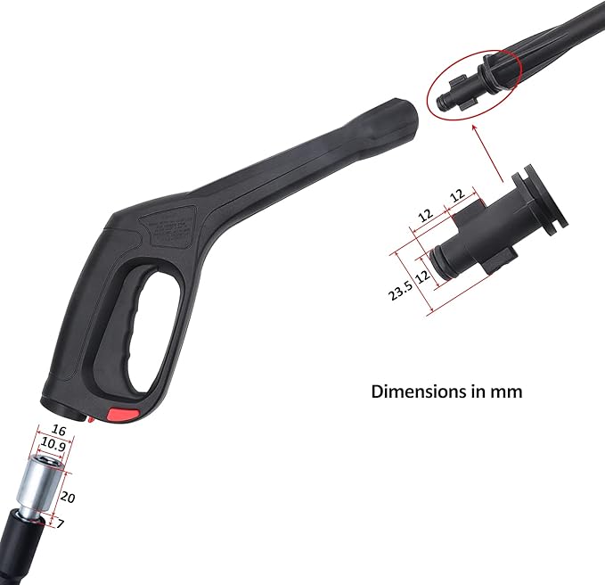 Bear Force High Pressure Power Washer Water Spray Gun, Replacement Pressure Washer Gun, Compatible with Portland Pulsar Taskforce Powerwasher Taskmaster Electric Pressure Washers