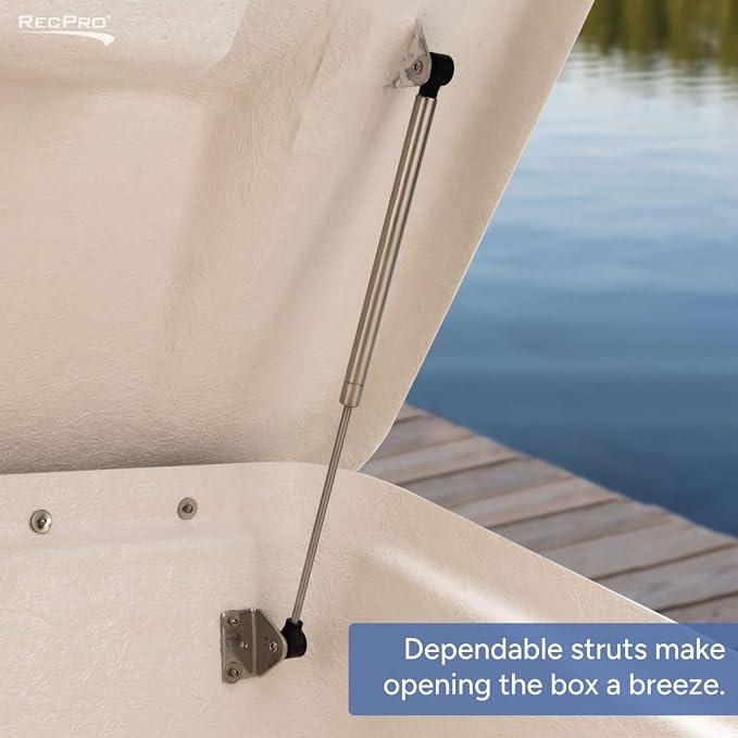 RecPro 72" Marine Dock Box | Fiberglass Storage Bench