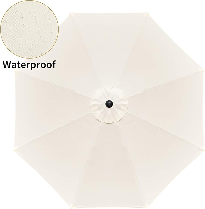 Simple Deluxe 9ft Outdoor Market Table Patio Umbrella with Button Tilt