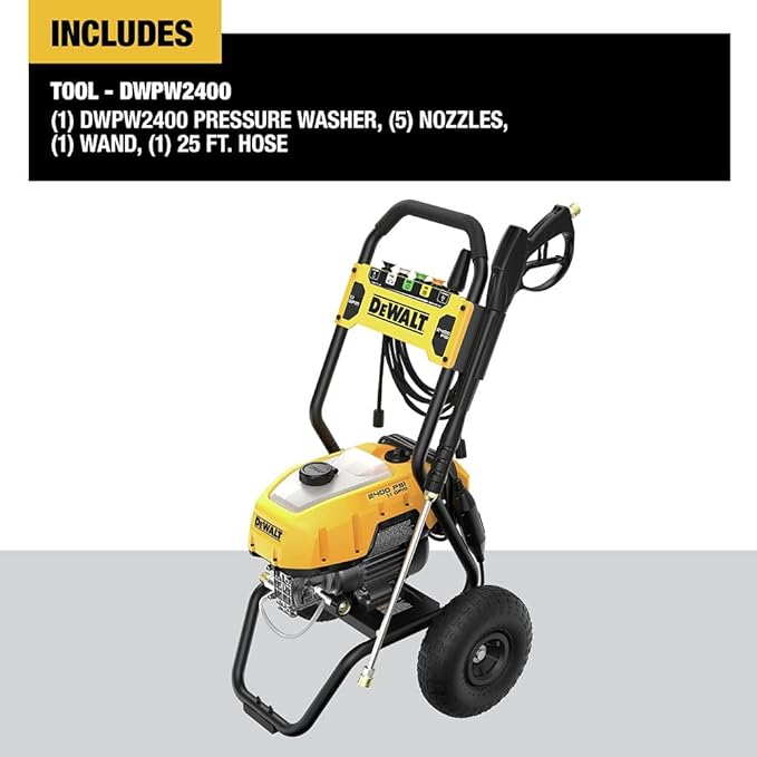 Dewalt DWPW2400R 13 Amp 2400 PSI 1.1 GPM Cold-Water Electric Pressure Washer (Renewed)