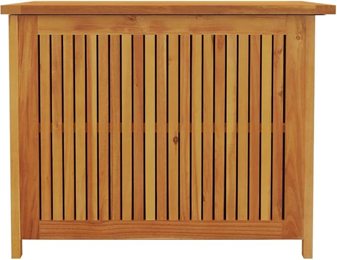 Wooden Patio Storage Box Outdoor Storage Container for Patio Furniture Cushions, Acacia Wood Deck Box, Garden Backyard Storage Box, 29.5"x29.5"x22.8" Solid Wood Acacia,-870