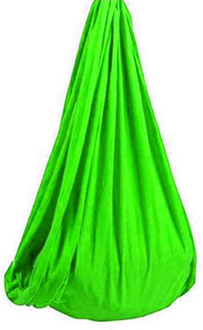 Elastic Indoor Therapy Swing Children's Cuddle Hammock Ideal Snuggle Swings Hammocks for Teens Autism ADHD and Aspergers Therapy Up to 200kg (Color : Green, Size : 100 x 280 cm)