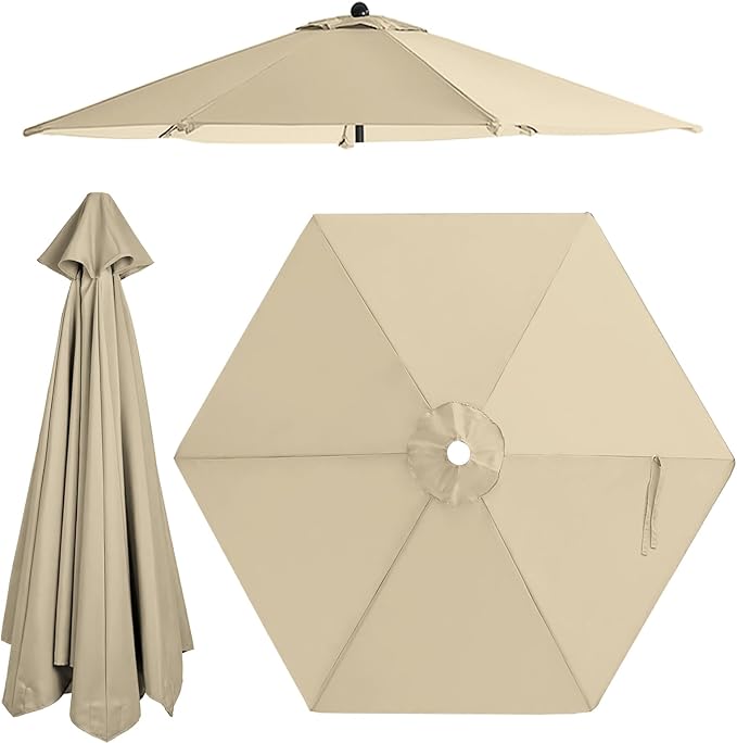 Patio Umbrella Replacement Canopy Only,Outdoor Table Market Yard Umbrella Top for Outdoor Umbrella Canopy