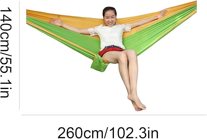 Polyester Hammock Outdoor Camping Multifunctional Removable and Washable Portable Easy to Install HammockP(Red-Blue)