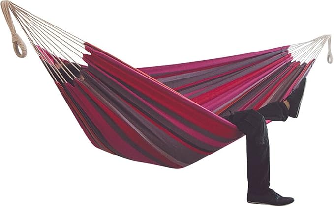 Hammocks 200 * 150cm hamock Two-Person Hammock Camping Thicken Swinging Chair Outdoor Hanging Bed Canvas Rocking Chair Not with Hammock