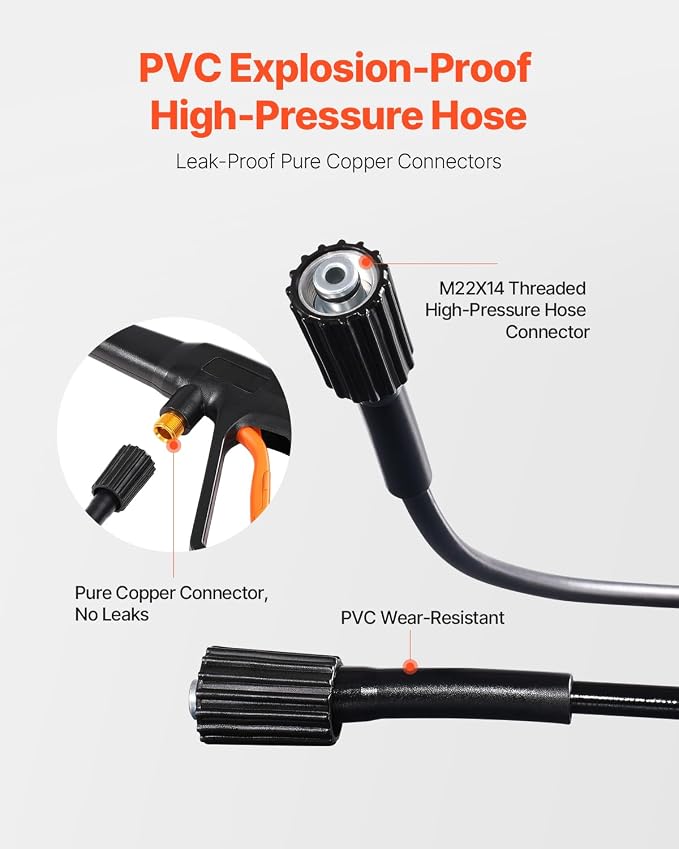 VEVOR Electric Pressure Washer, Max 4200 PSI 2.8 GPM, High-Power Cleaner with Foam Cannon & 4 Nozzles for Driveways, Cars, Fences, Patios, Home Cleaning