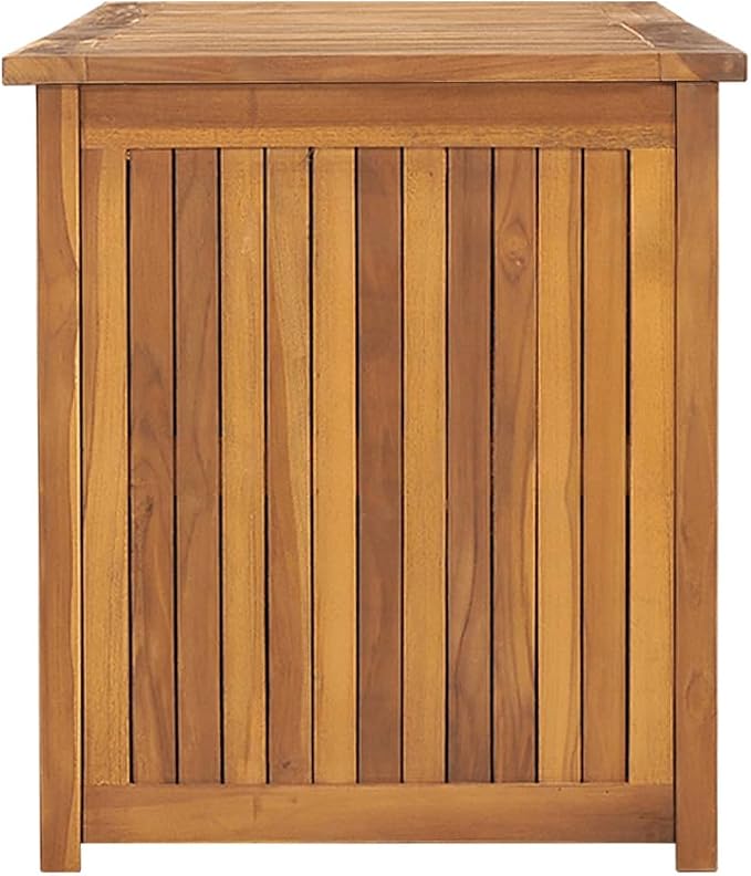 Solid Wood Outdoor Storage Bench,Solid Teak Wood Garden Deck Box Patio Storage Box with Liftable Top Outdoor Wooden Storage Container for Patio,Backyard,Poolside, 59.1"x19.7"x21.7"