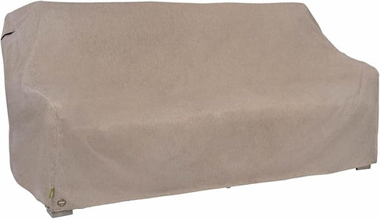 Modern Leisure Garrison Patio Loveseat Cover - Weather-Resistant Fabric - Outdoor Furniture Protection Perfect for Patio, Deck, and Porch - 76" L x 38" W x 38.25" H - Sandstone