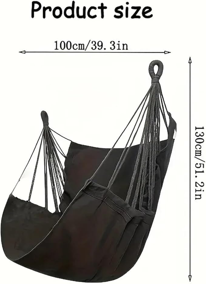 Compatible for 1pc Leisure Fabric Hammock Chair Outdoor Swing Dormitory Anti Rollover(K)