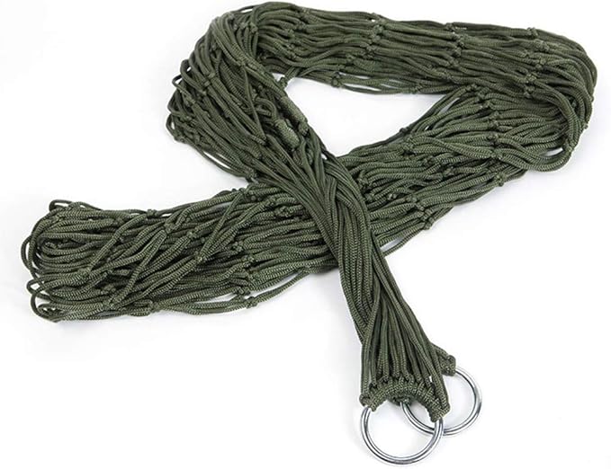 Hammock, Comfortable Nylon Mesh Rope Lightweight Portable Camping Hammock for Outdoor Relaxation Beach Backyard Park Camping