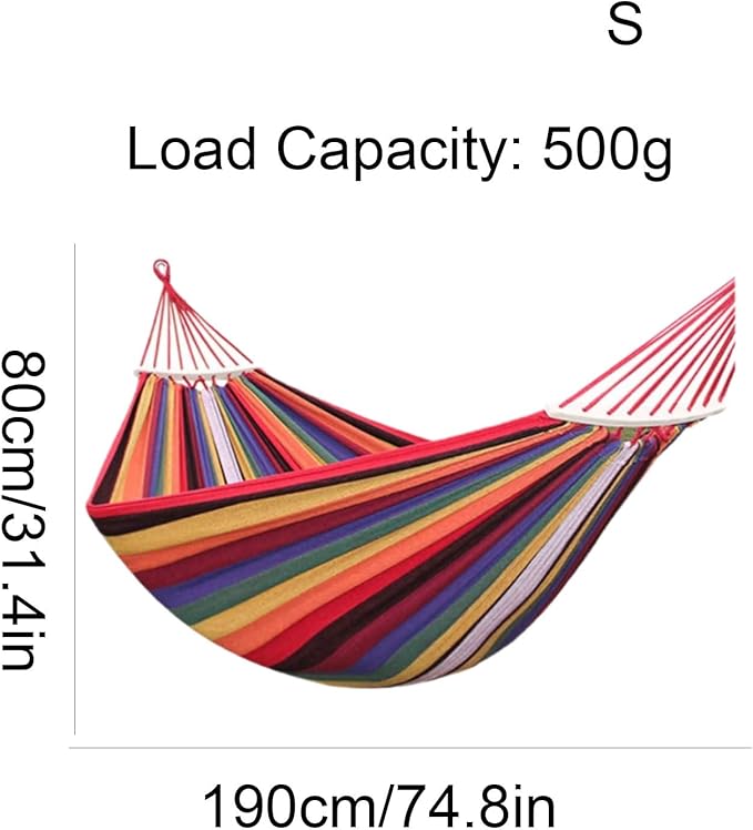 Oxford Cloth Hammock Thickened Skin-Friendly Breathable Good Load-Bearing Capacity Outdoor Easy to Install Hammock(Blue,CH)