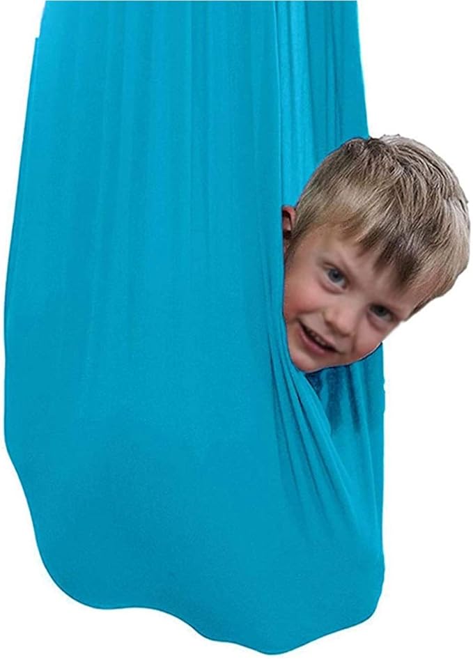 Adjustable Indoor Therapy Swing Yoga Flying Cuddle Hammock Hanging Bed Ideal for Children's Kids/Adult Special Needs Autism ADHD Aspergers and Sensory Integration