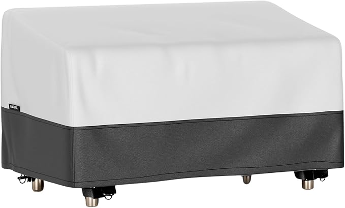 EVRBUL 2- Seater Patio Bench Cover Heavy Duty 420D Patio Loveseat Cover Outdoor Waterproof Sunproof Windproof Sofa Couch Cover with Air Vents 58" Lx32" Wx31" H