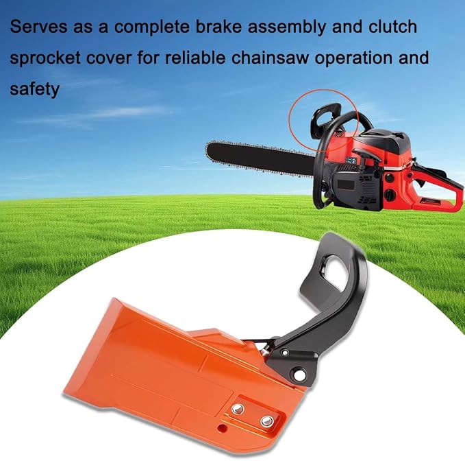 Chainsaw Brake Assembly, Clutch Sprocket Cover Replacement Parts, Compatible with 45cc 52cc 58cc Models