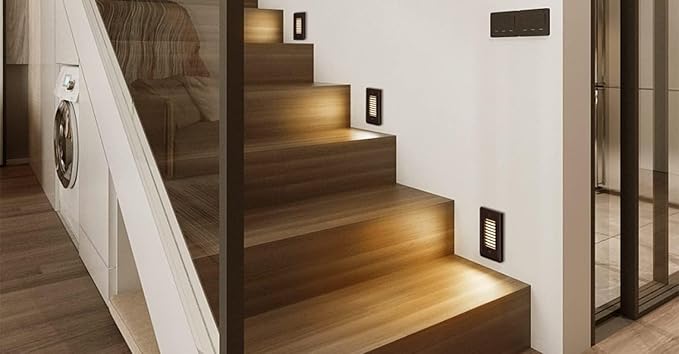 Diodesy- Step Cover Vertical Louvered Face Plate Surface Mount Wallplate Oil Rubbed Bronze Finish Indoor/Outdoor Use for Decks Pathway Yard Stairs Fences Walkways and Balcony Areas (Cover Plate Only)